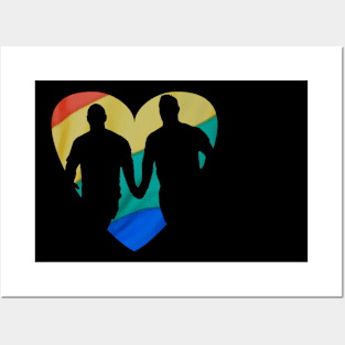 Rainbow Couple Posters and Art